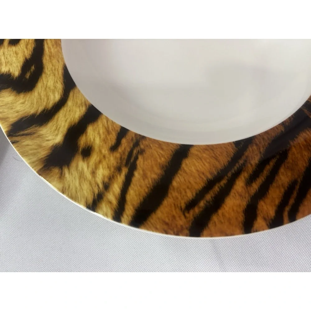 🐆Set of 2 Red Vanilla Safari Soup Bowl, 9.5